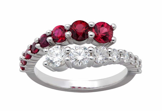 Fancy Color & Diamond Crossover Ring