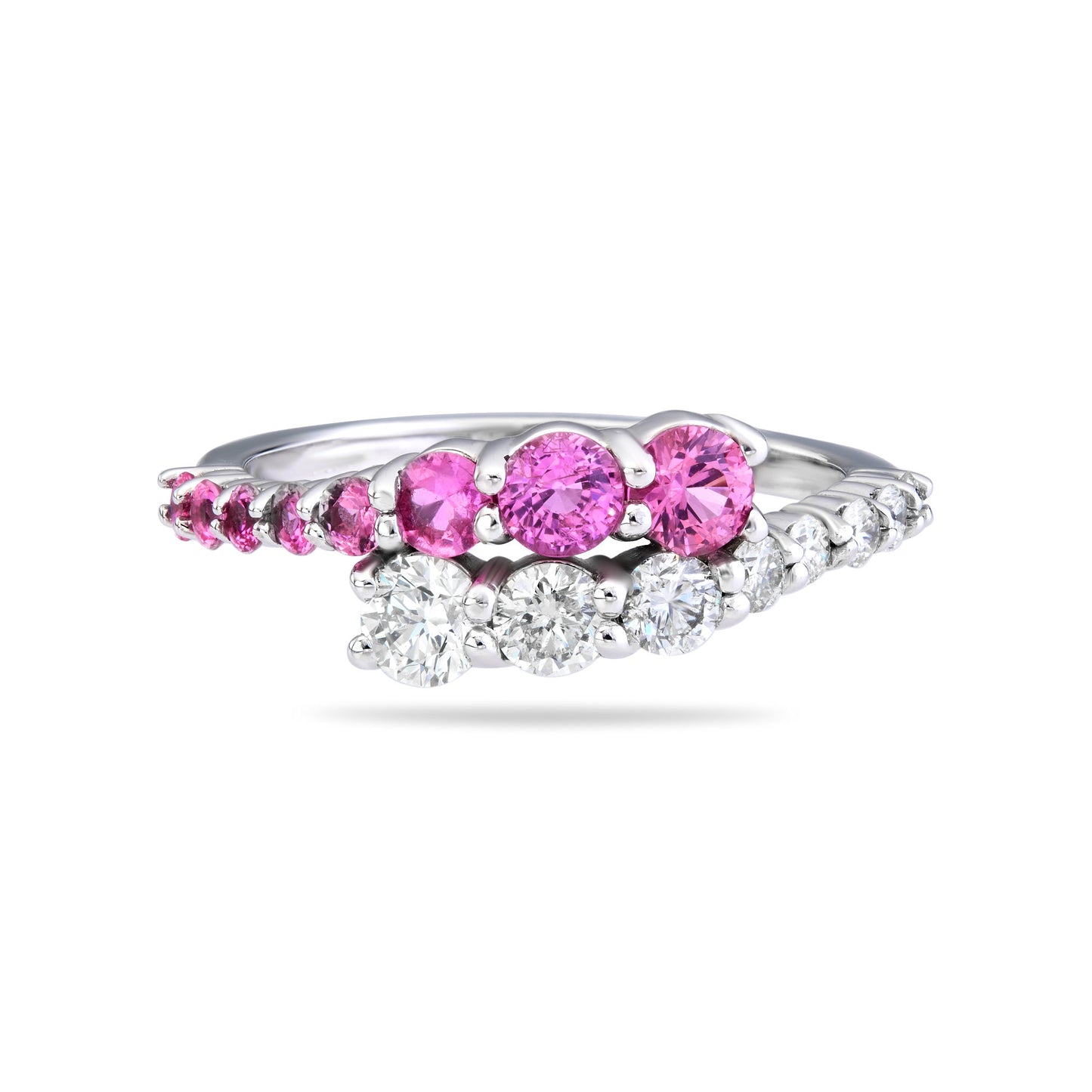 Fancy Color & Diamond Crossover Ring