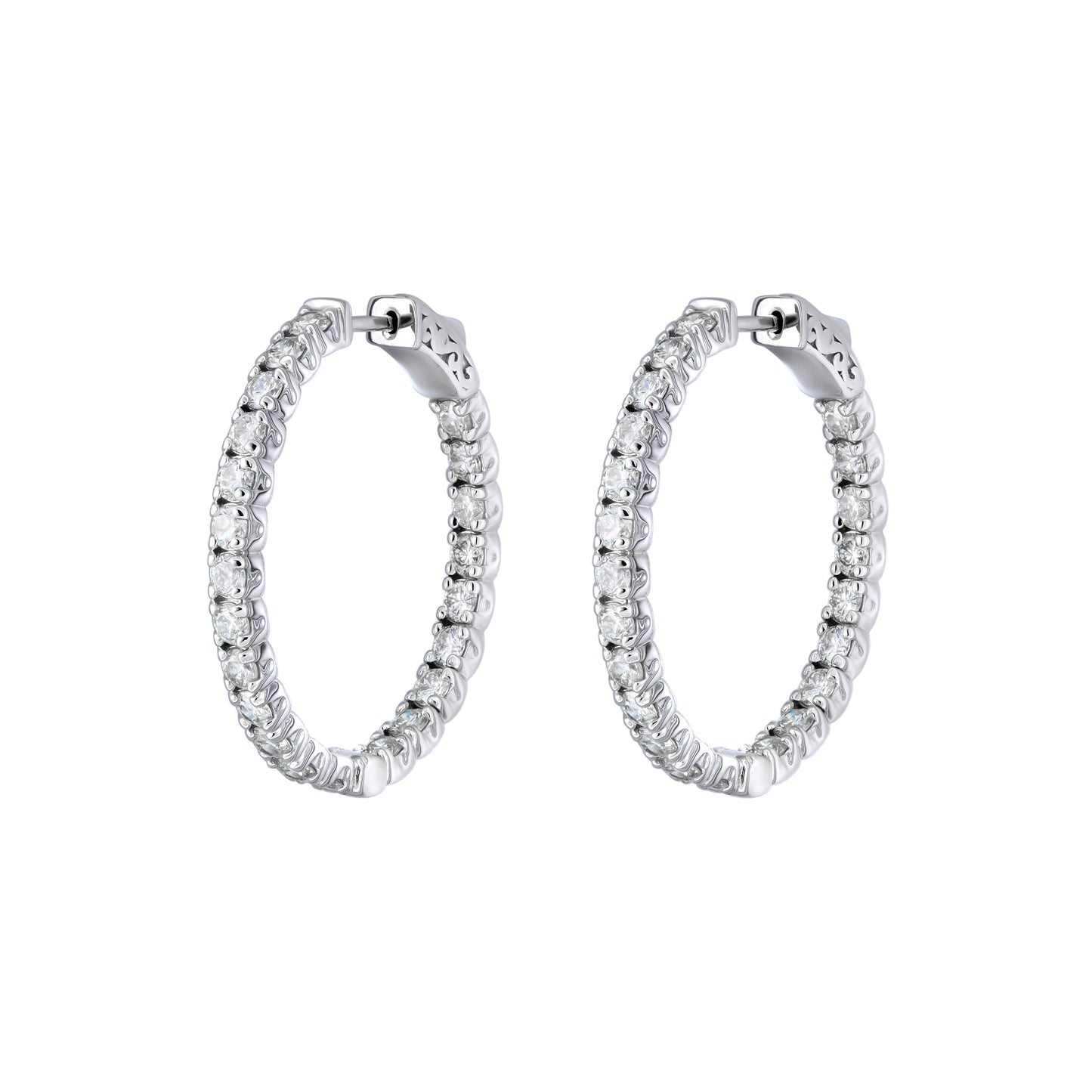 Round Elongated Tulip Hoops