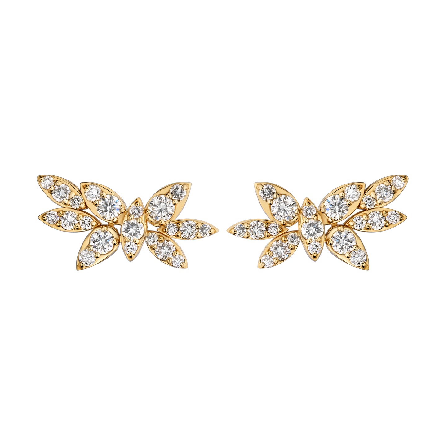 Marquise Illusion Floral Cluster Earrings