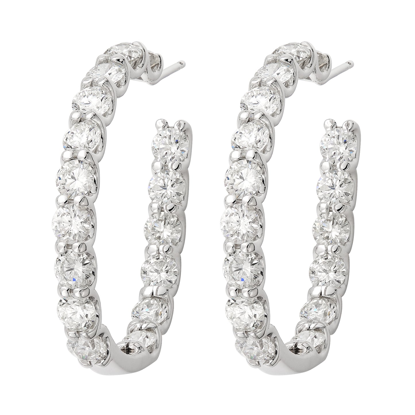 Elongated U Shape Hoops