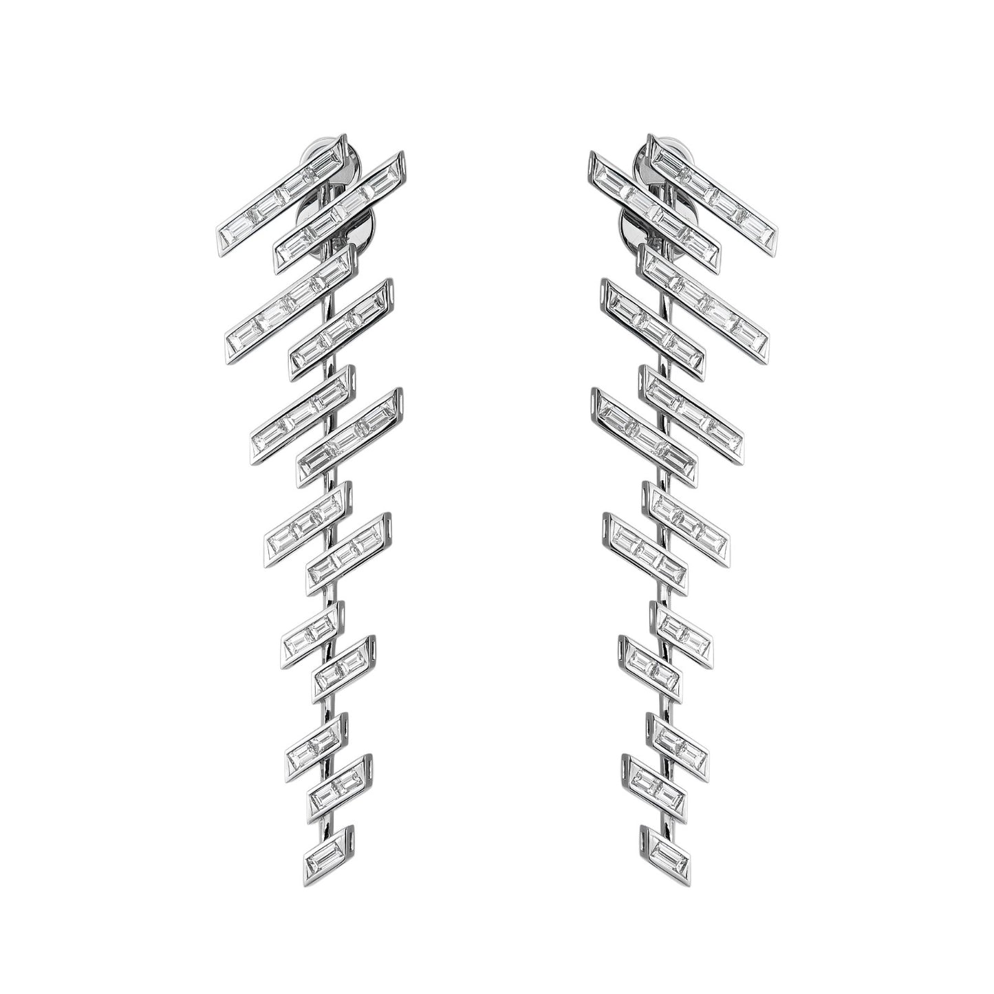 Baguette Step Earrings