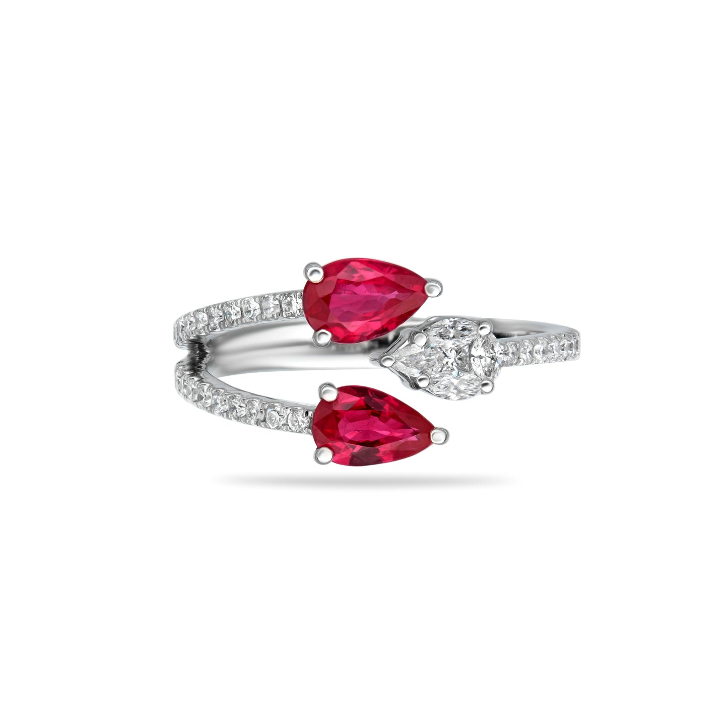 Fancy Color & Diamond Snake Wrap Ring