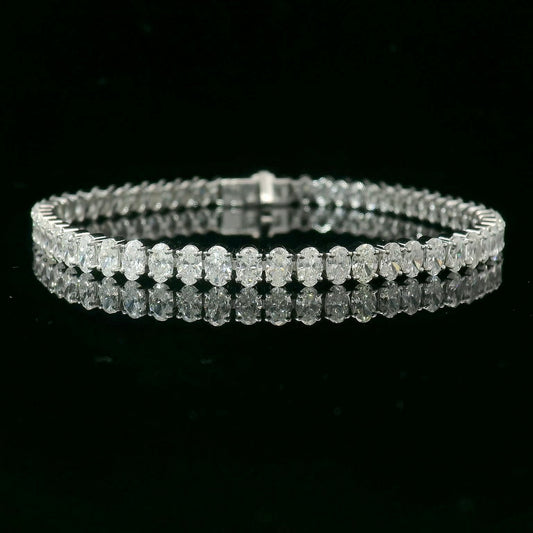 Oval Vertical Tennis Bracelet