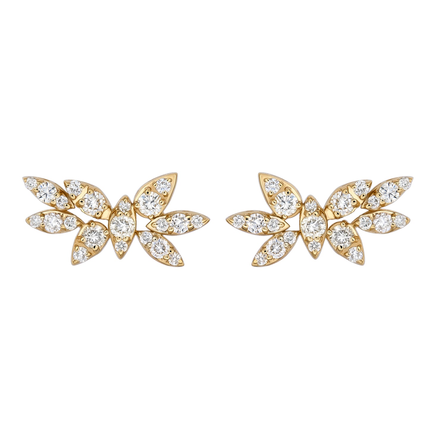 Marquise Illusion Floral Cluster Earrings