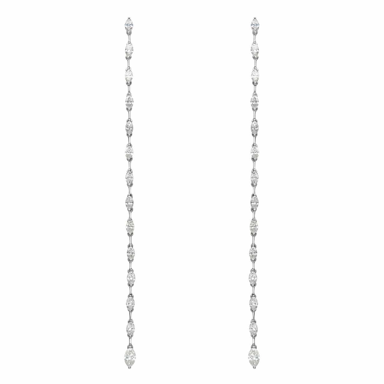 Marquise One Line Drop Earrings