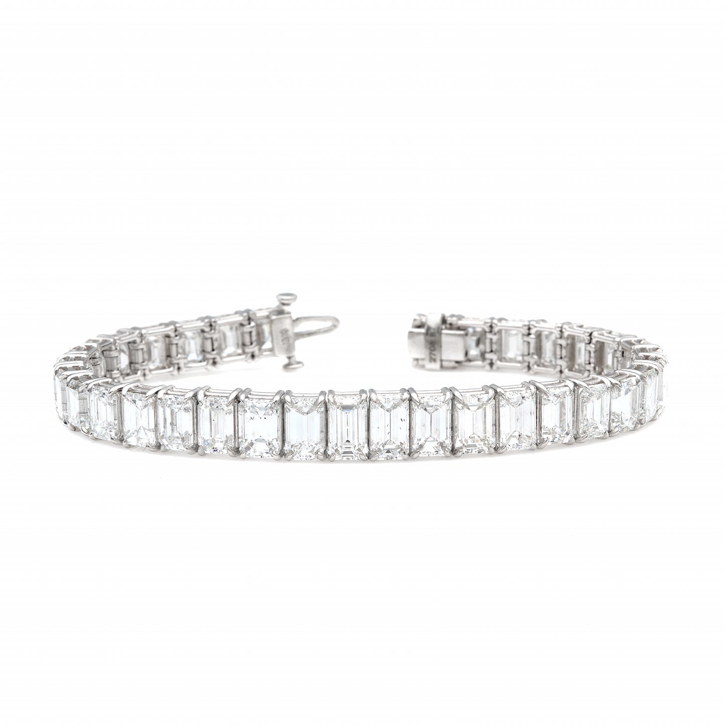 Emerald Cut Vertical Tennis Bracelet