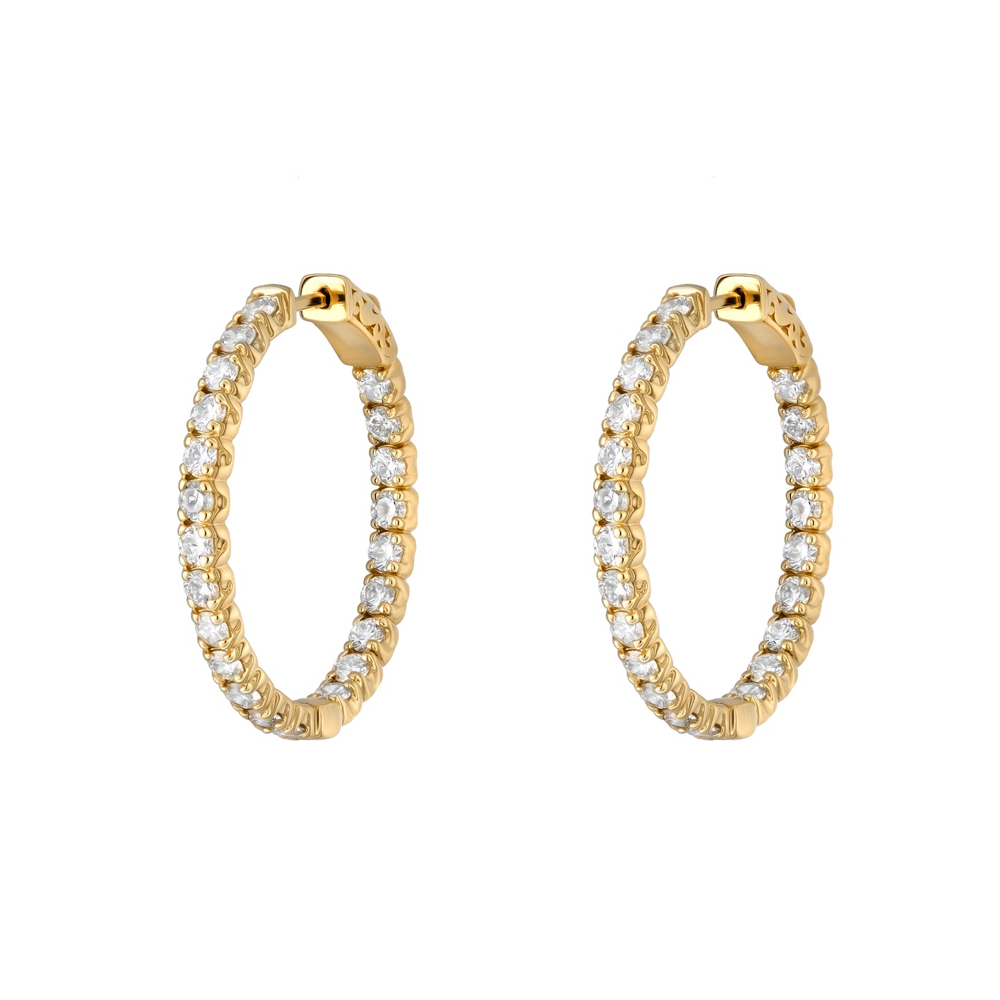 Round Elongated Tulip Hoops