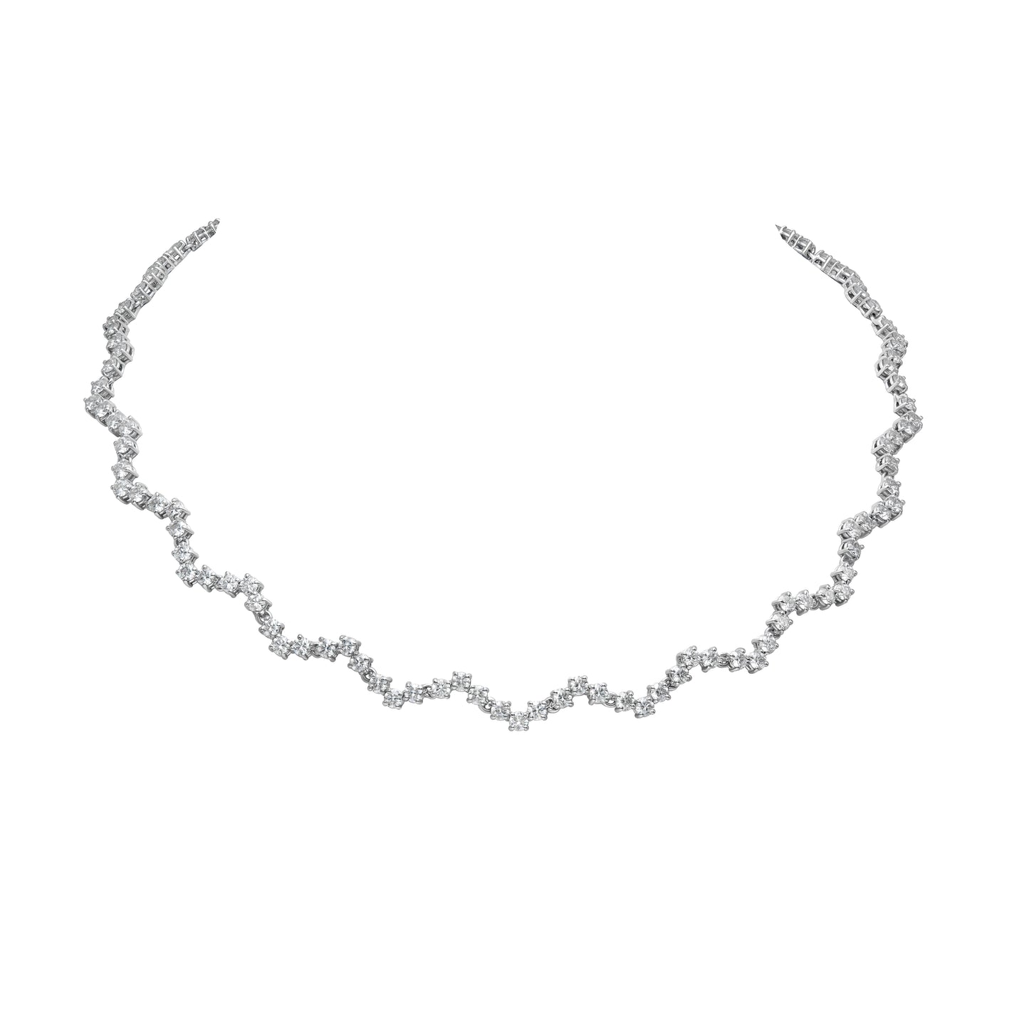 Wave Tennis Necklace