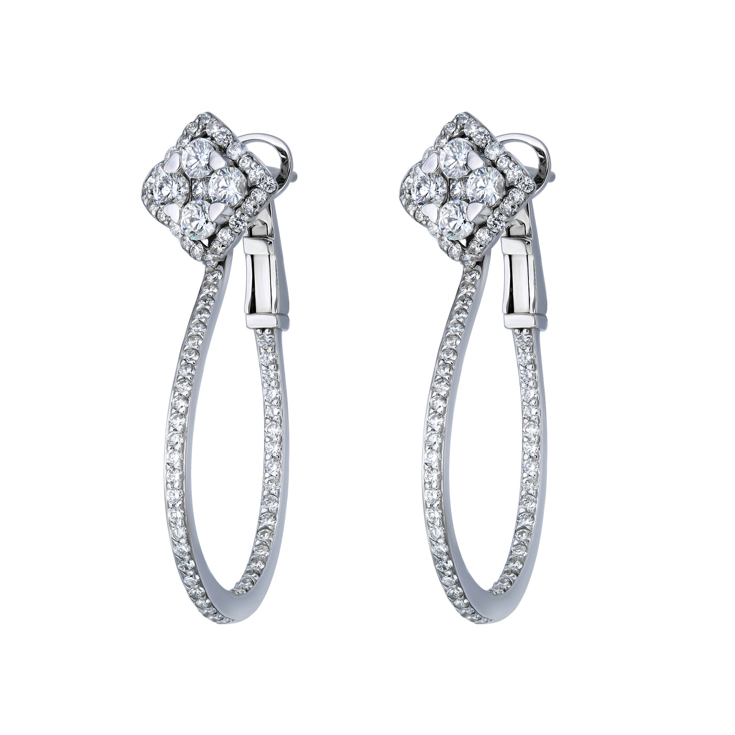 Princess Illusion Hoop Earrings
