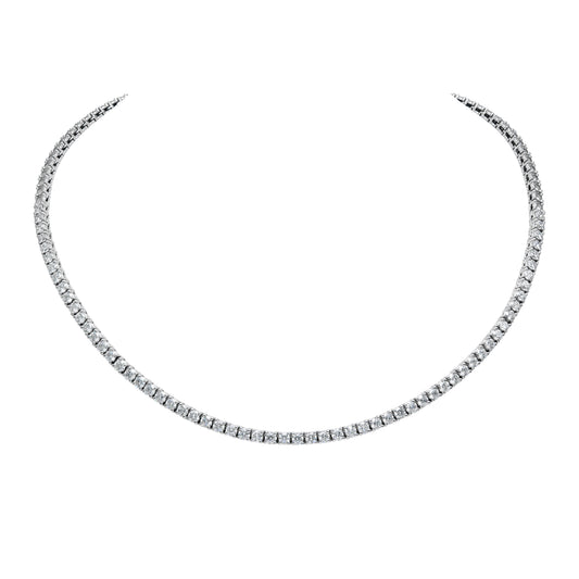 Halfway Illusion Tennis Necklace