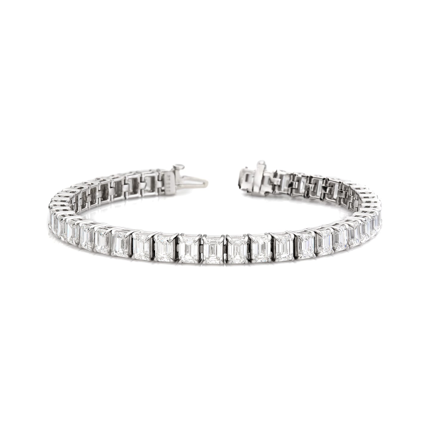 Emerald Cut Vertical Tennis Bracelet