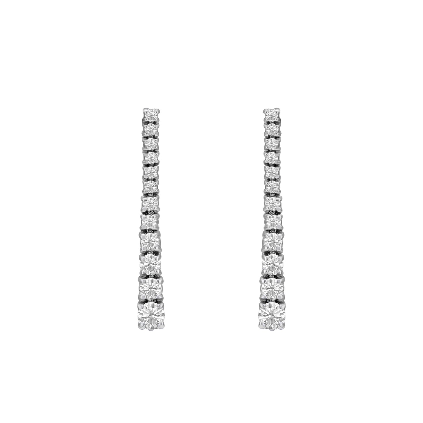 One Line Graduated Drop Earrings