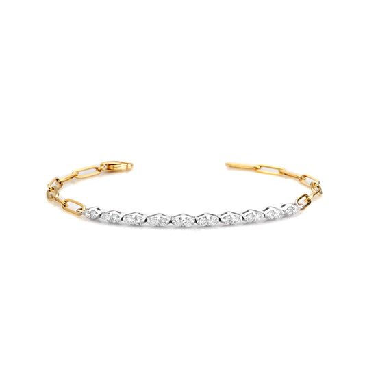 Marquise Illusion Paperclip Chain Bracelet