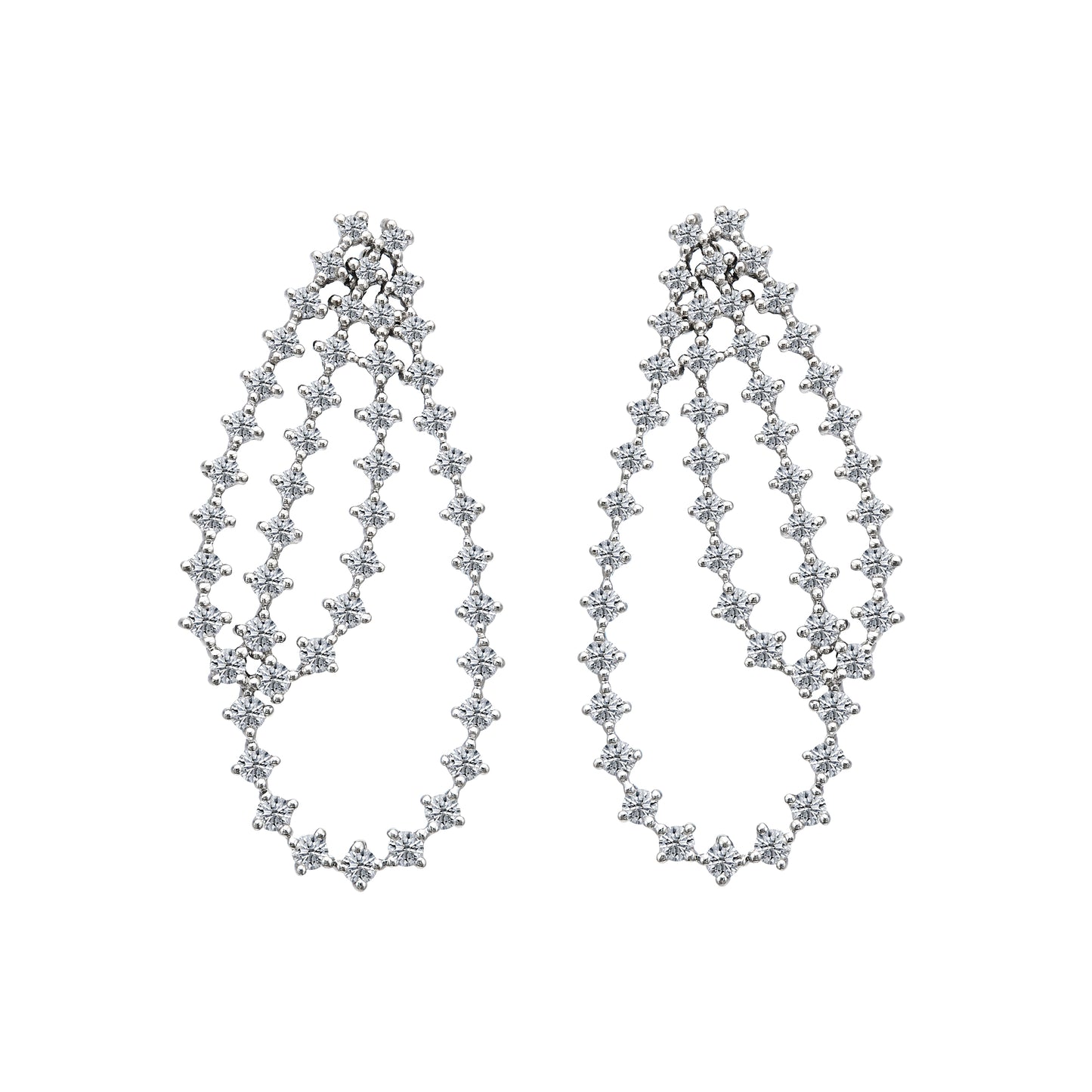 Double Oval Dangle Earrings