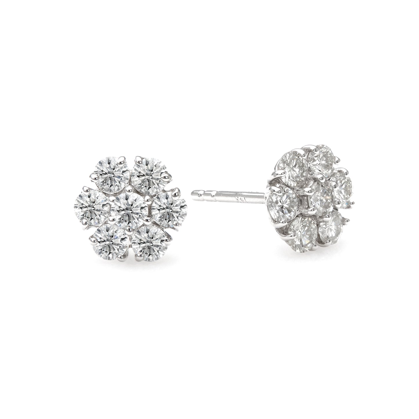 Flower Cluster Stud Earrings