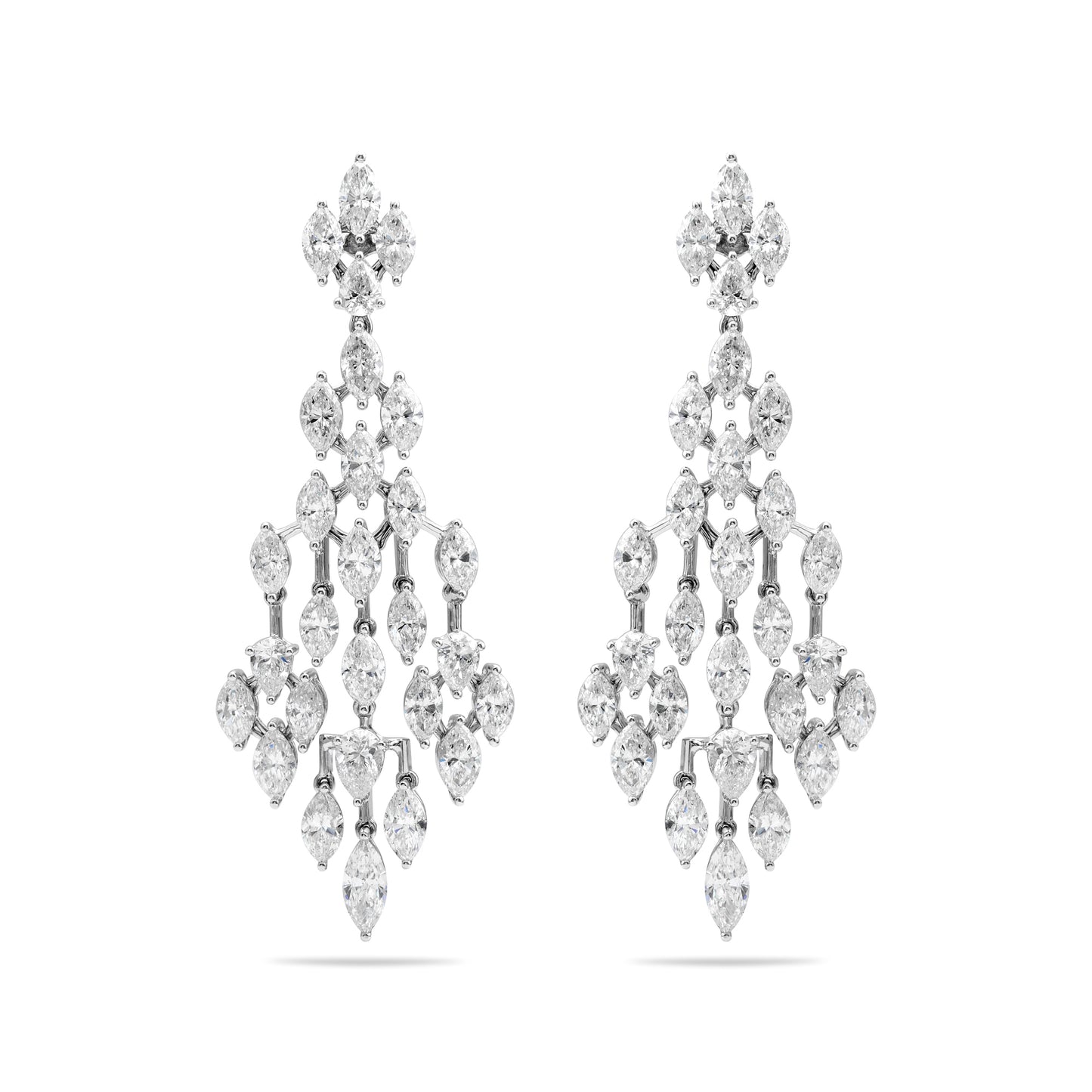 Multi Shape Chandelier Drop Earrings