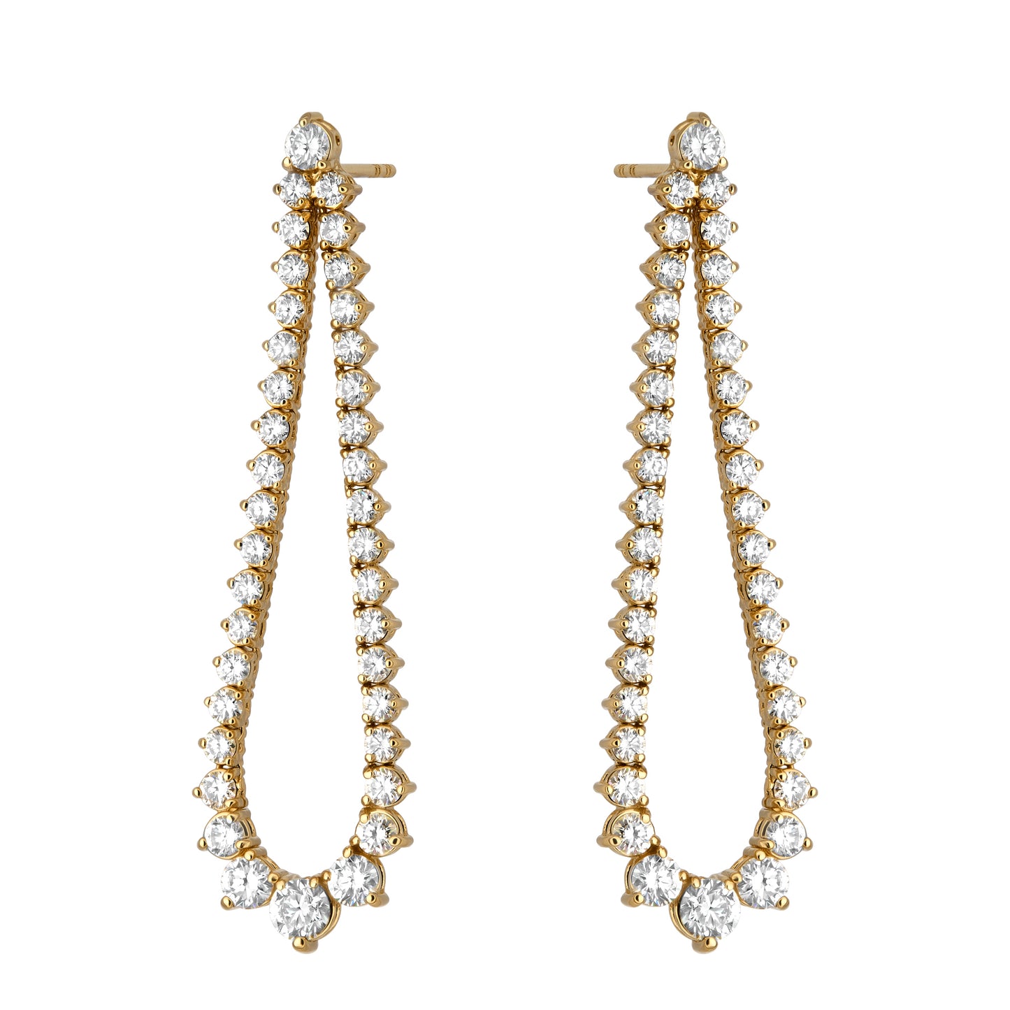Graduated Flex Teardrop Outline Earring