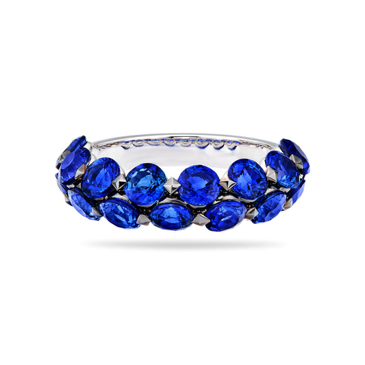 Oval Halfway Sapphire Ring