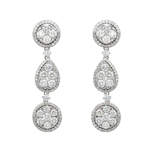 Multi Shape Illusion Drop Earrings