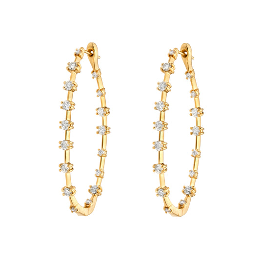 Oval Spaced Hoops