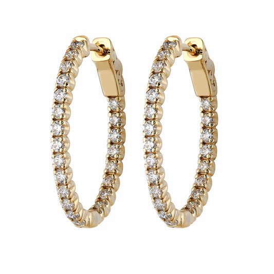Round Elongated Tulip Hoops