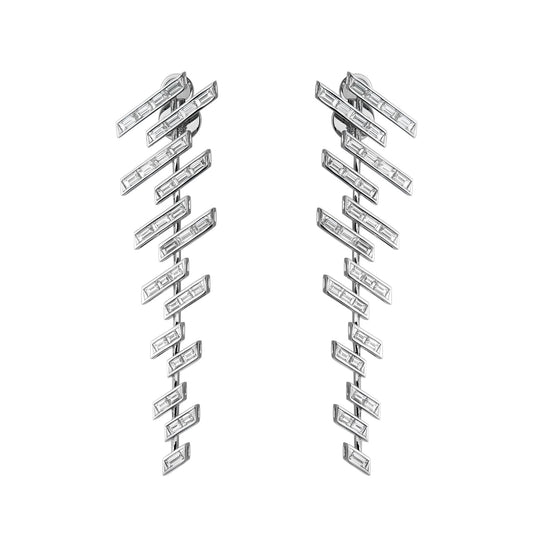 Baguette Step Earrings