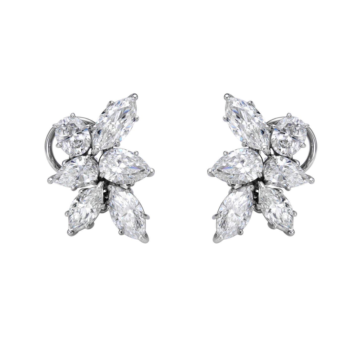 Mixed Shape Cluster Earrings
