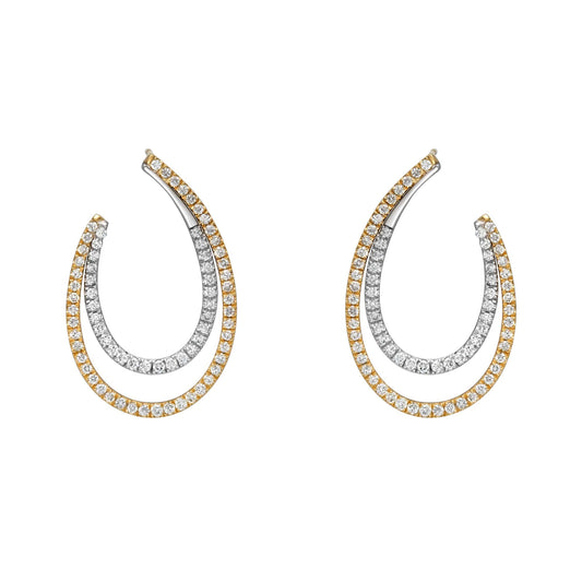 Double Open Tear Drop Earrings