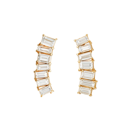 Baguette Climber Earring