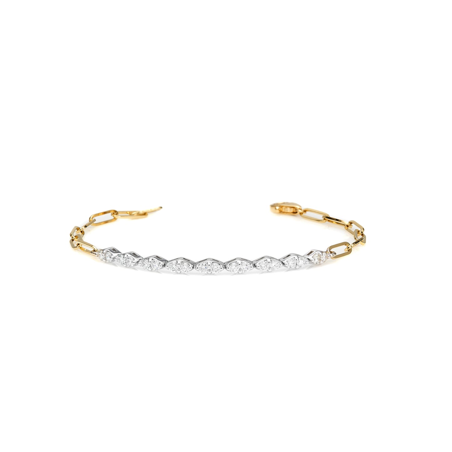 Marquise Illusion Paperclip Chain Bracelet