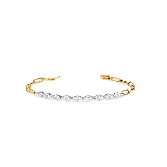 Marquise Illusion Paperclip Chain Bracelet