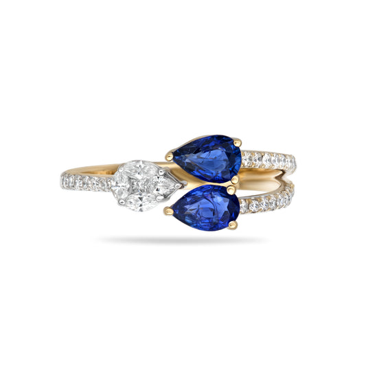Fancy Color & Diamond Snake Wrap Ring