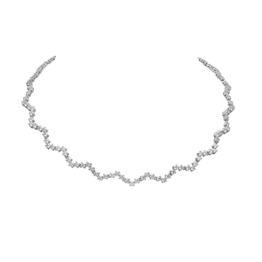 Wave Tennis Necklace