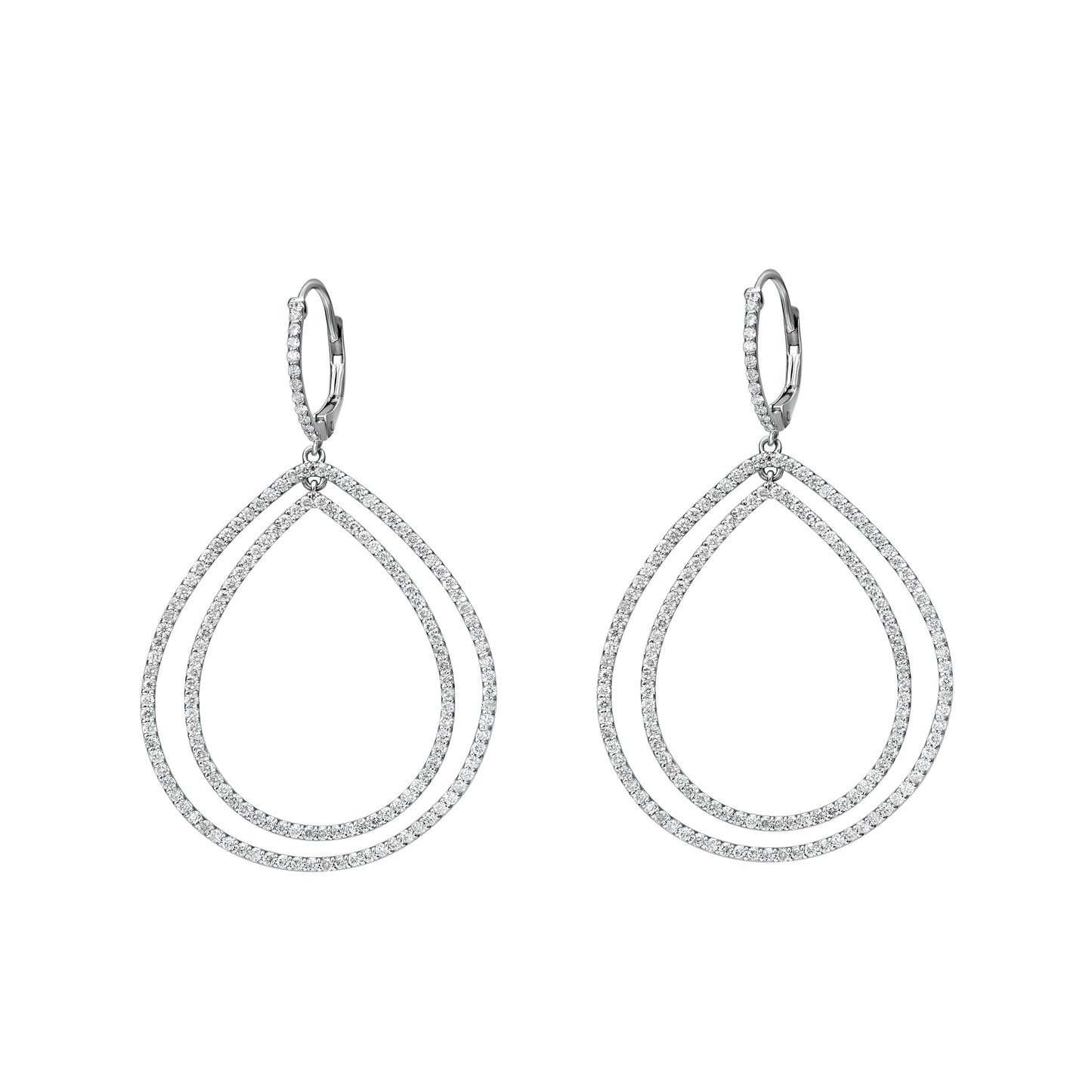 Double Open Teardrop Earrings