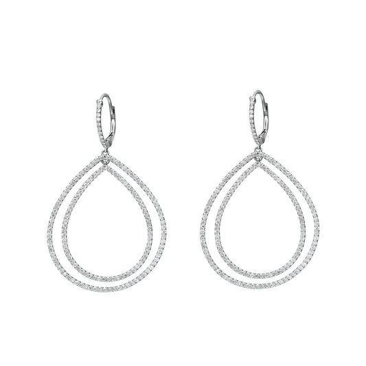Double Open Teardrop Earrings