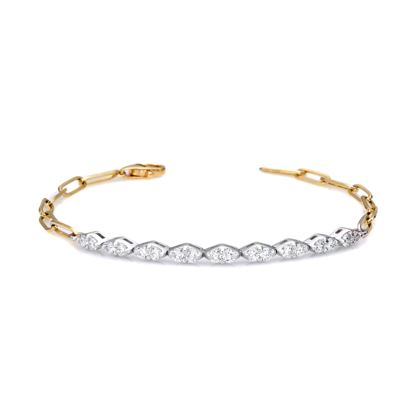 Marquise Illusion Paperclip Chain Bracelet