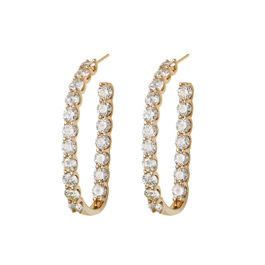 Elongated U Shape Hoops