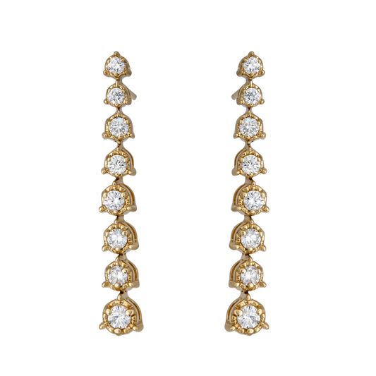 One Line Graduated Illusion Drop Earrings