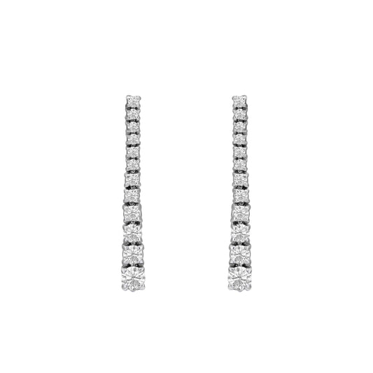 One Line Graduated Drop Earrings