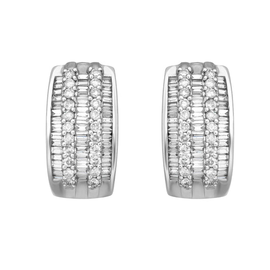 Baguette & Round J Hoops