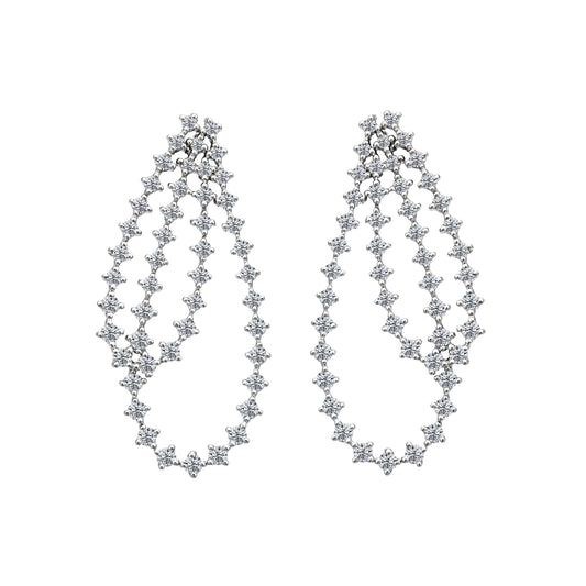 Double Oval Dangle Earrings