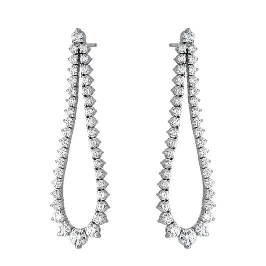 Graduated Flex Teardrop Outline Earring