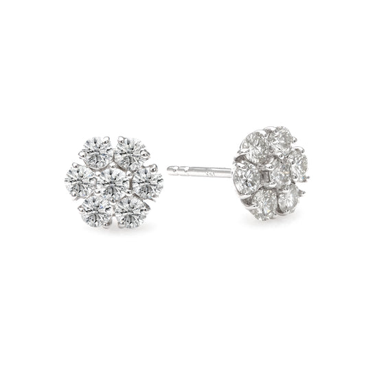 Flower Cluster Stud Earrings