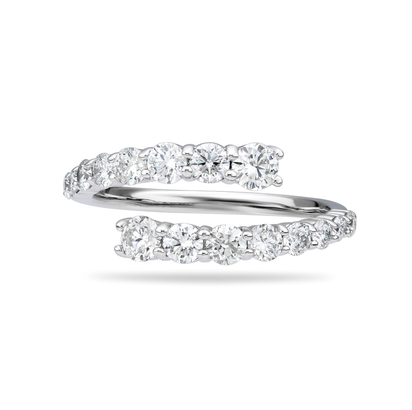 Graduated Round Spiral Ring